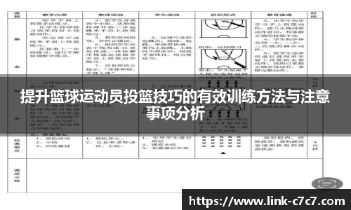 提升篮球运动员投篮技巧的有效训练方法与注意事项分析